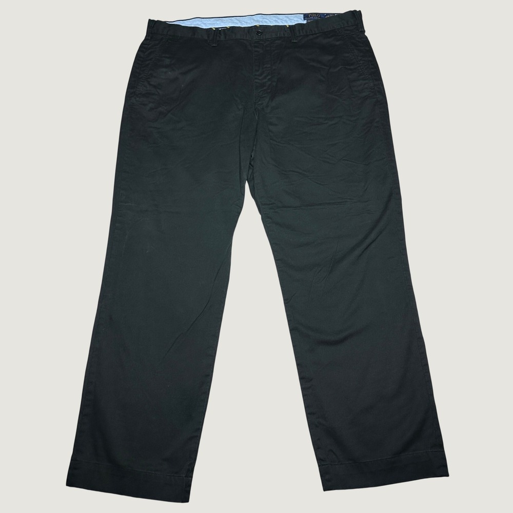 Polo Ralph Lauren Chino Pants Mens 40x30 Stretch Straight Fit Cotton Twill Black